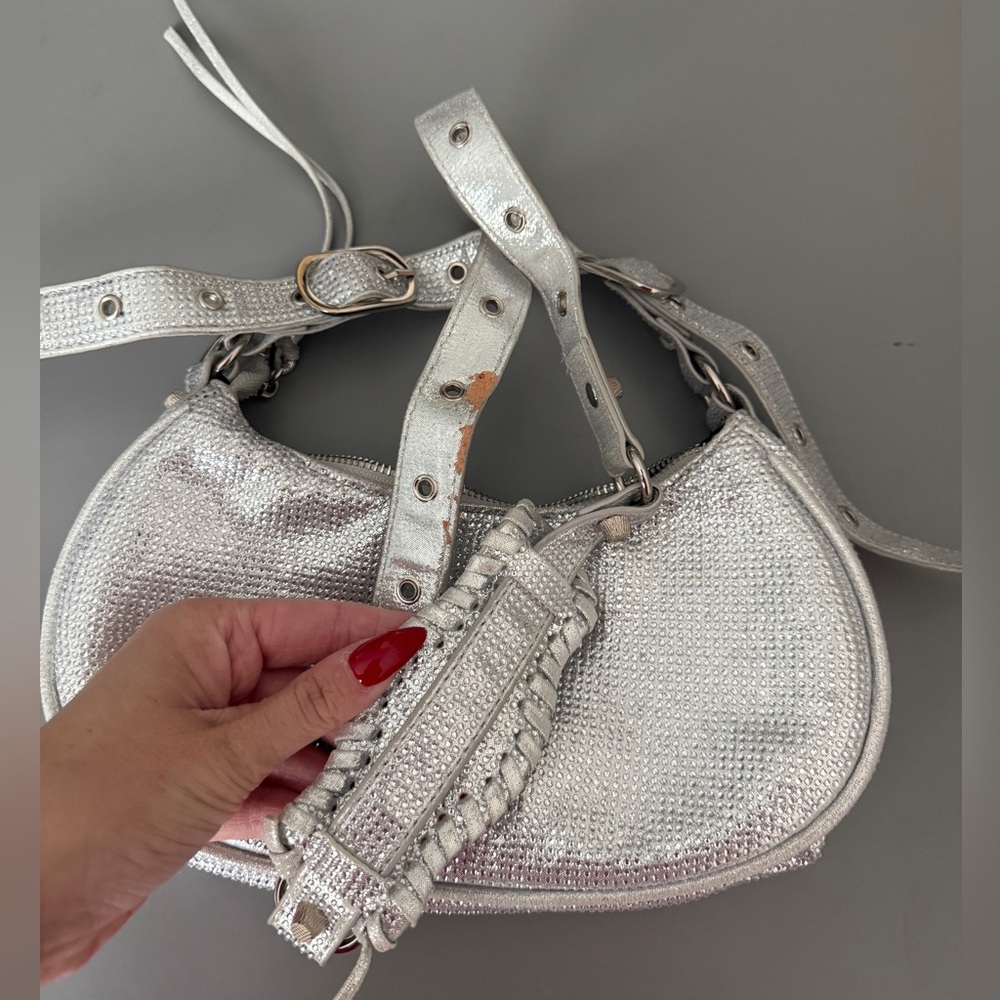 Silver Rhinestone Women's Shoulder Bag - Picture 5 of 7